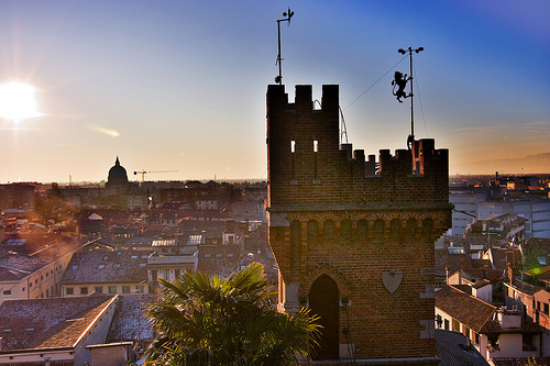 Udine panorama torre dell'orologio